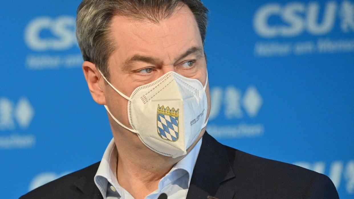 «Mein Wort, das ich gegeben habe, gilt»: CSU-Chef Markus Söder akzeptiert das Votum des CDU-Vorstands für Armin Laschet als Kanzlerkandidaten.