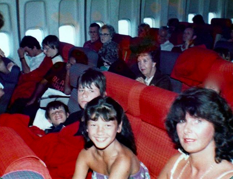 <p>“Coming to America!” the Welsh actress captioned this cute throwback. “My very first time on a plane to the US.” (Photo: <a rel="nofollow noopener" href="https://www.instagram.com/p/BYMUZ_qAZH4/?taken-by=catherinezetajones" target="_blank" data-ylk="slk:Catherine Zeta-Jones via Instagram;elm:context_link;itc:0;sec:content-canvas" class="link ">Catherine Zeta-Jones via Instagram</a>) </p>