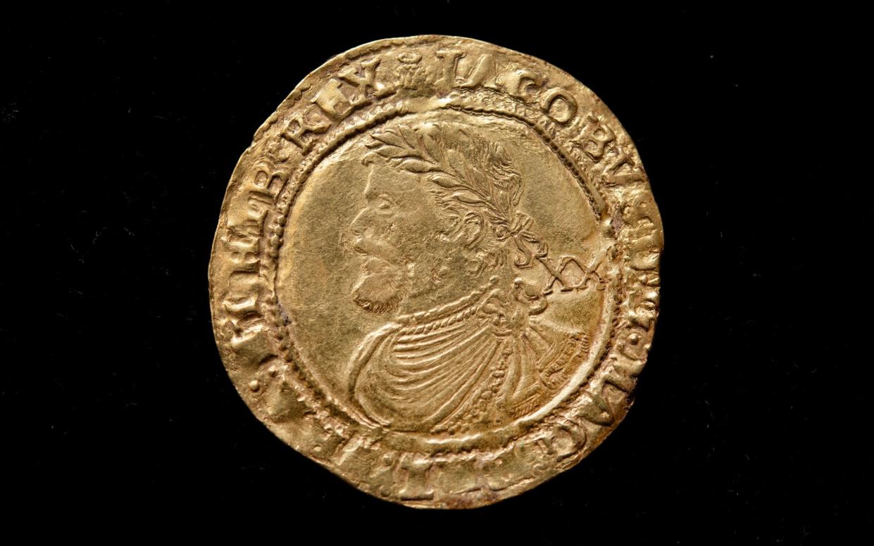 A James I gold laurel coin