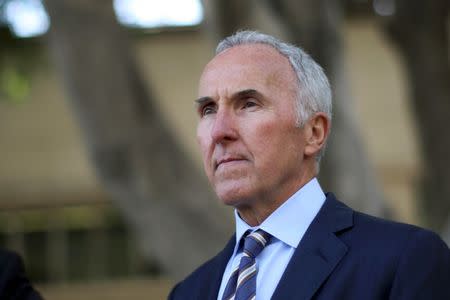 Former Los Angeles Dodgers owner Frank McCourt is seen in Los Angeles, California, U.S. June 13, 2014. REUTERS/David McNew/File Photo