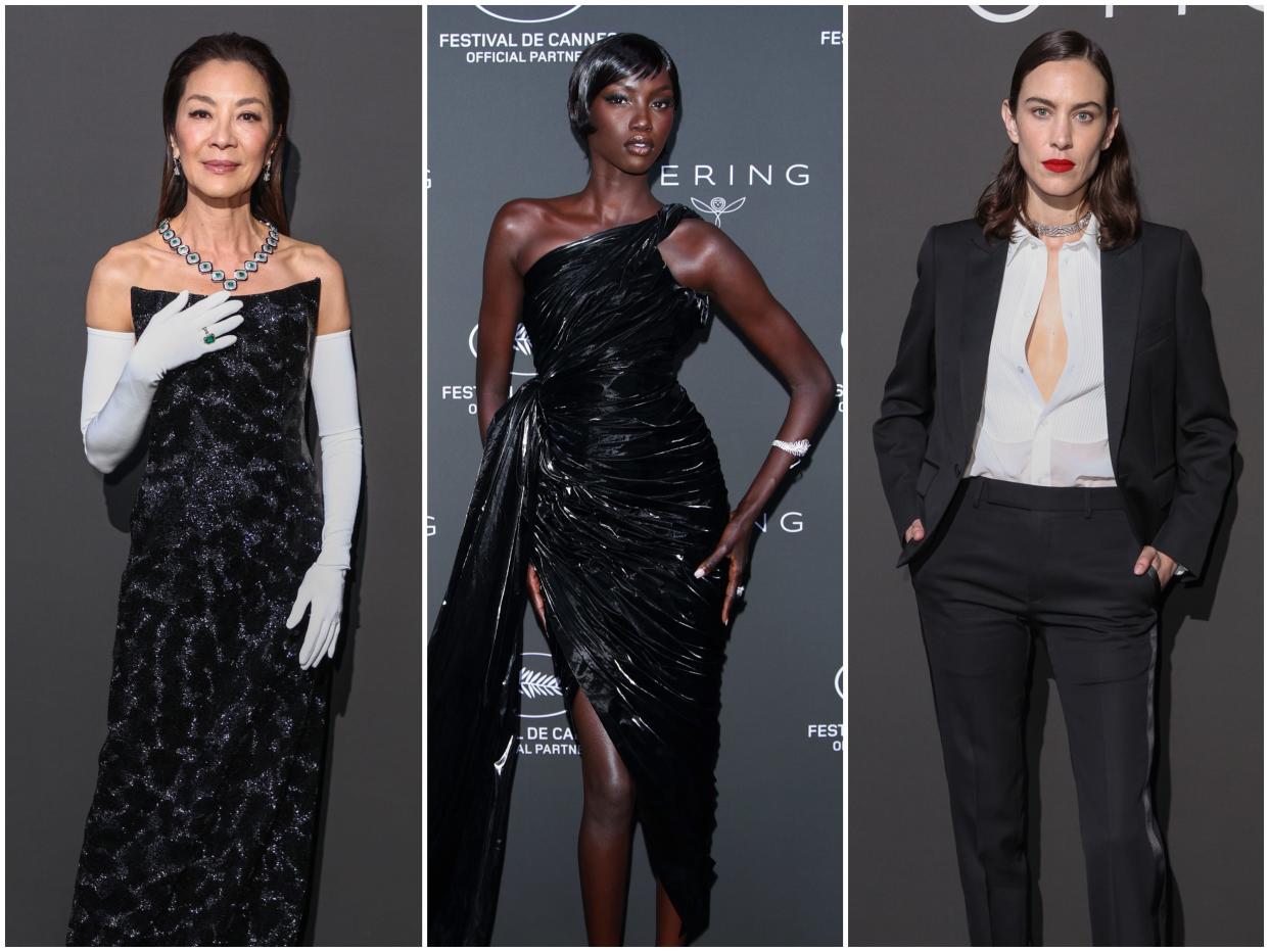 Michelle Yeoh, Anok Yai, and Alexa Chung wore chic black looks to the Kering Women in Motion Awards at the Cannes Film Festival on May 21, 2023.