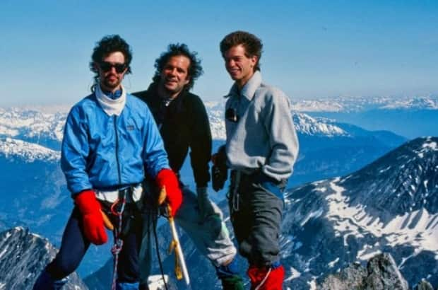 Bill Chernoff climbing in the Himalayas in 1989 with friends. 