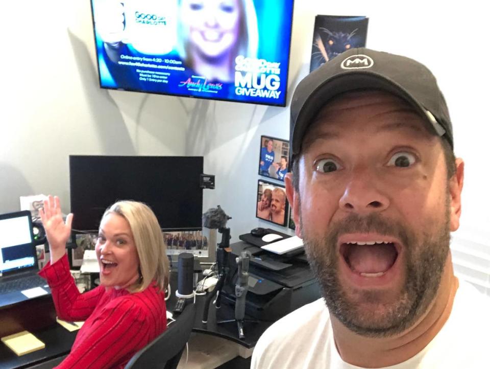 Jake Fehling, vice president of marketing at Movement Mortgage, and Page Fehling of Good Day Charlotte on Fox 46, have used time at home during COVID-19 to put out their book, "Holy Crap, We're Pregnant."