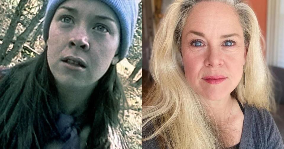 Heather Donahue, star of the 1999 film “The Blair Witch Project," then and now.