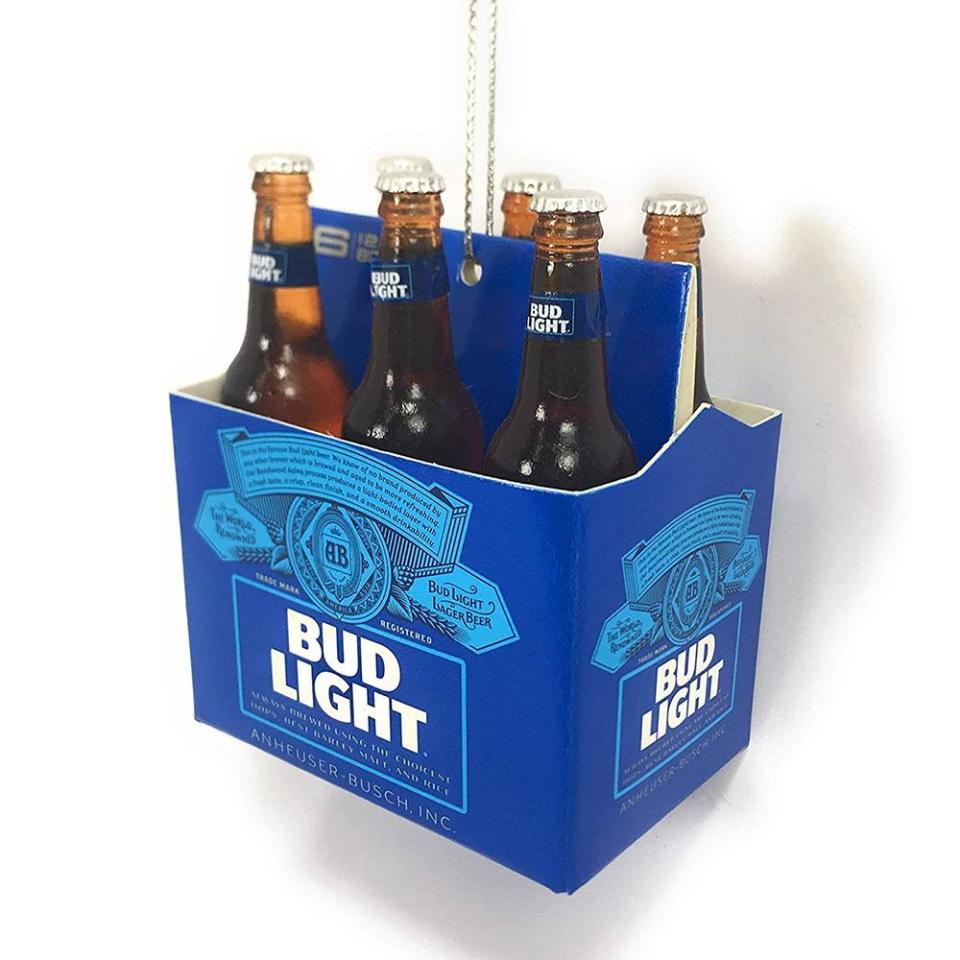 5) Bud Light Six-Pack Ornament