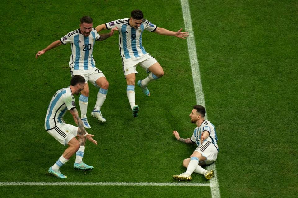 Messi opened the scoring from the spot (AP)