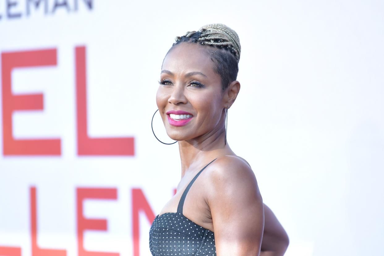 Jada Pinkett Smith poses on the red carpet