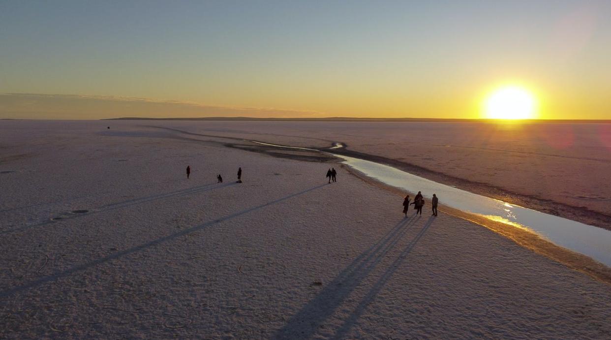 <span class="caption">Tuz Lake, once the second-largest lake in Turkey, has almost entirely receded in 2021, following a climate-induced drought and decades of agricultural polices that depleted groundwater. </span> <span class="attribution"><span class="source">(AP Photo/Emrah Gurel) </span></span>