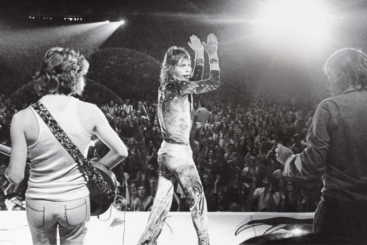 <p>AP Photo</p> Mick Jagger at a Houston, TX concert, June 25, 1972.