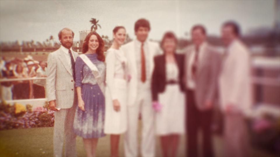 Christopher Wilder (far left) with Beth Kenyon beside him at the Florida Derby Festival held in Hallandale Beach in 1983.