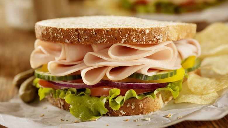 a turkey sandwich