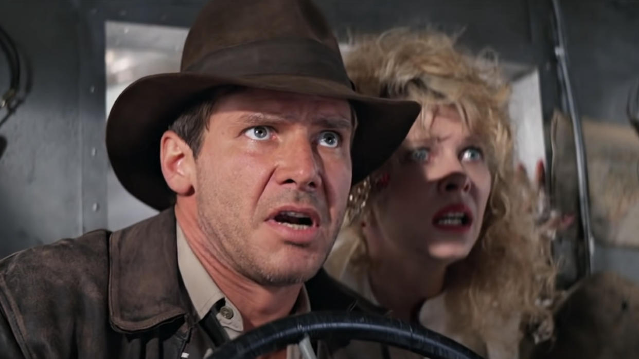  Harrison Ford and Kate Capshaw in Indiana Jones and the Temple of Doom. 