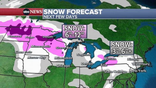 PHOTO: Snow is expected across the Midwest and Northeast over the weekend. (ABC News)