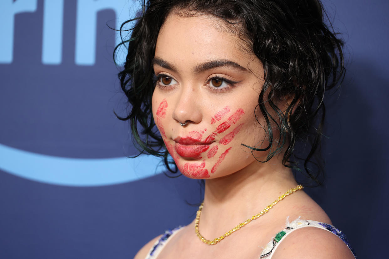 Auli'i Cravalho used red lipstick to make a powerful statement at a recent television premiere. (Photo: Cindy Ord/Getty Images for Prime Video)