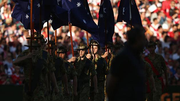 Commemorations at Allianz Stadium in Sydney.