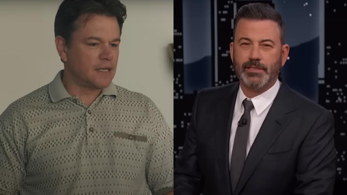 Matt Damon And Jimmy Kimmel Have A Classic 'Feud' Moment On The Air Red