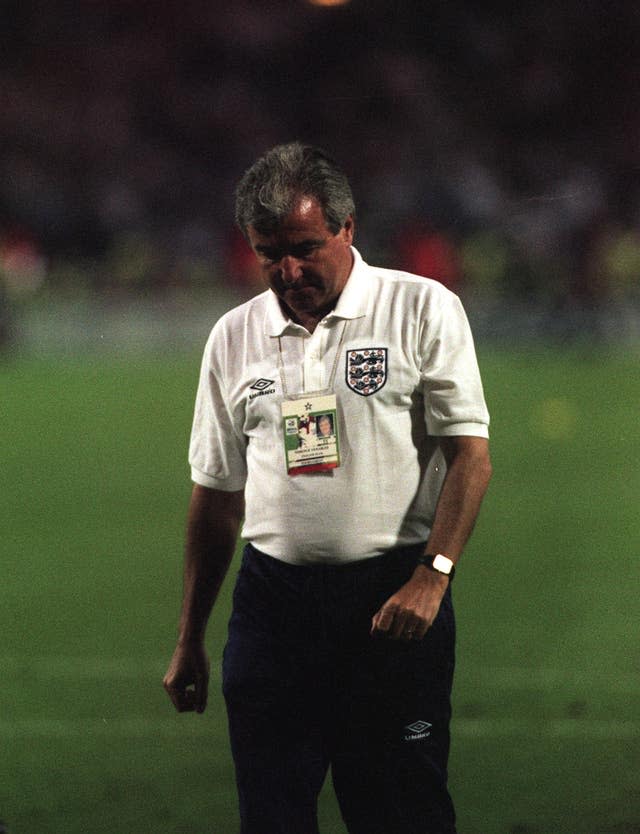 Terry Venables after England's penalty shootout defeat to Germany at Euro '96