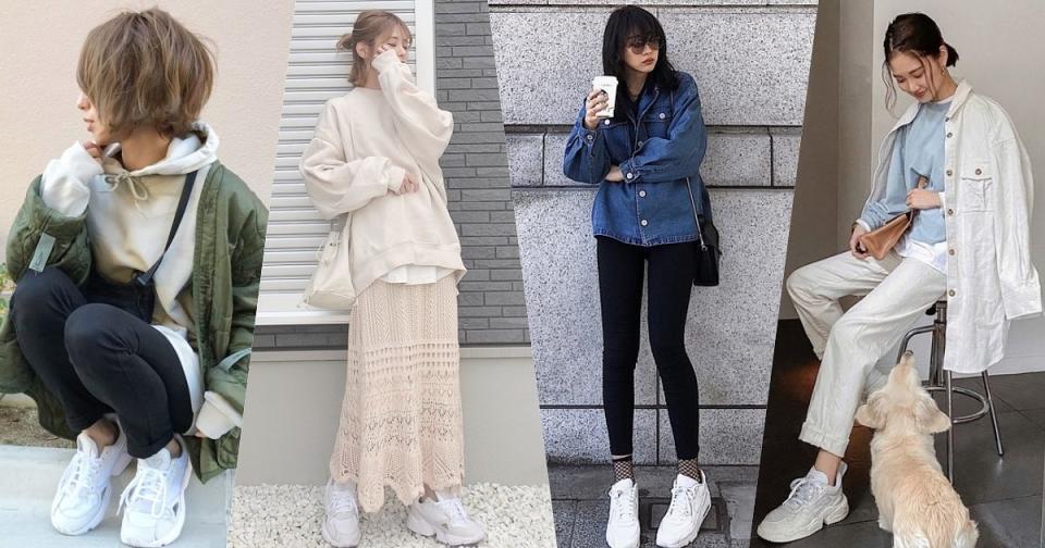 年度爆款老爹鞋女子穿搭範本、幾大關鍵搭配點一定要特別留意  Photo Via:wear.jp