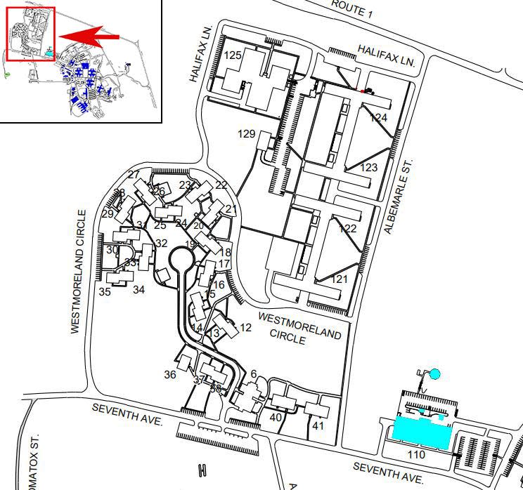 This map shows vacant buildings proposed to become housing for homeless people and families. These buildings are build on a portion of land used for Central State Hospital.