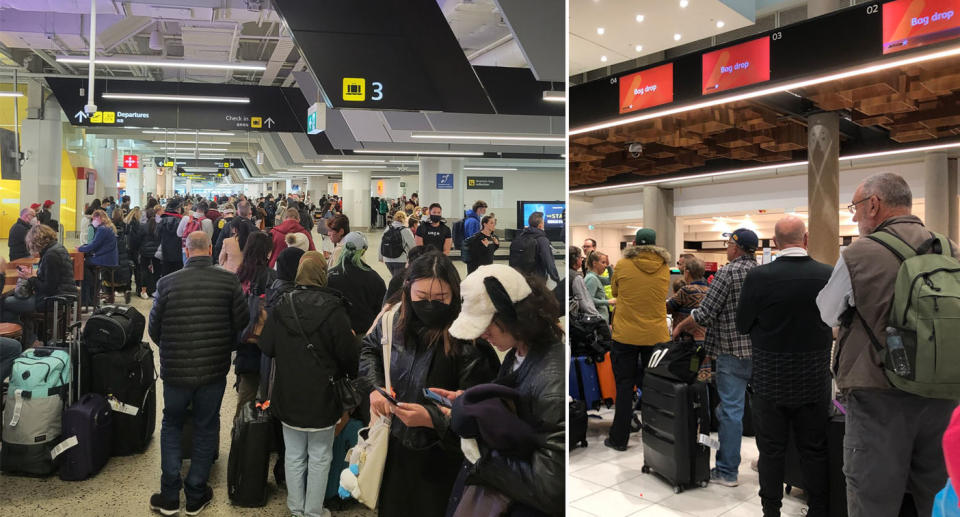 Hundreds of passengers have been stranded due to Jetstar flight cancellations. Source: Twitter