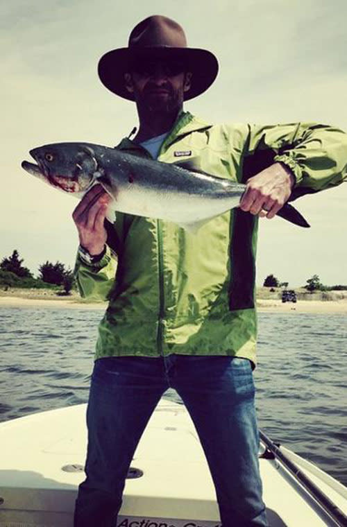 <p>How does the "X-Men" star feel about the enormous fish he just caught? "DINNER!!!" he posted.</p>