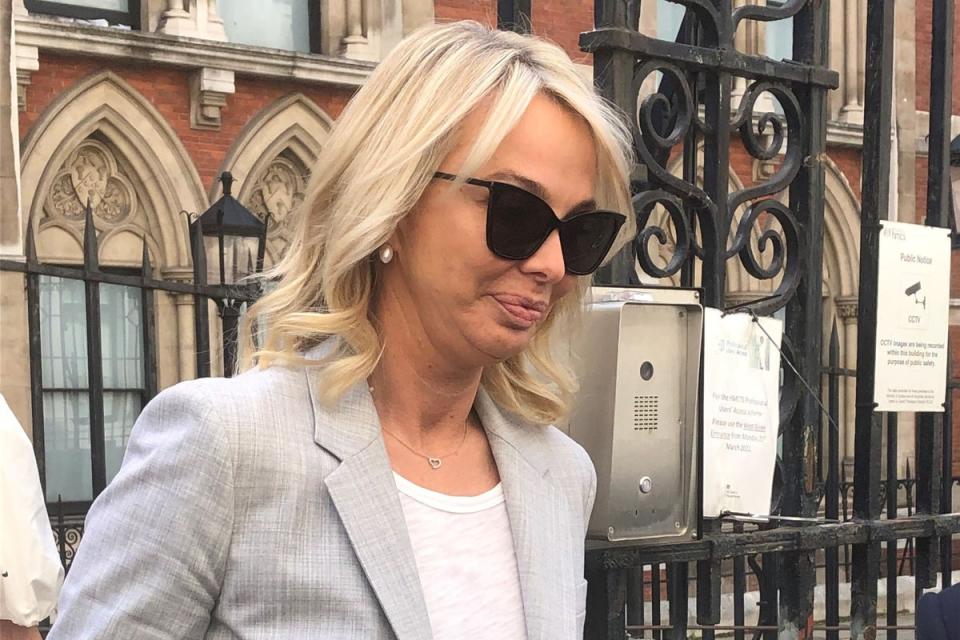 Corinna zu Sayn-Wittgenstein-Sayn leaving the Royal Courts of Justice in London after a court hearing earlier this year (PA) (PA Wire)