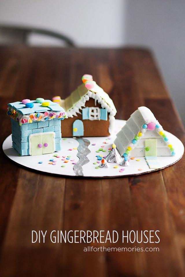 DIY Thrifty High Gloss Gingerbread Cottages - DIY Beautify - Creating  Beauty at Home