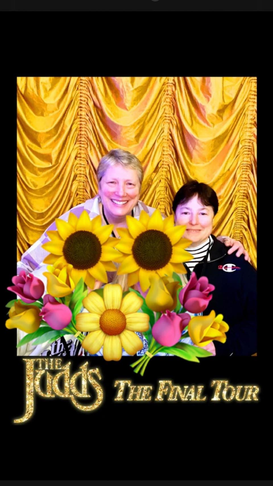 Cathy Barton with Lisa Stanley Rocheleau, right, in happier times.