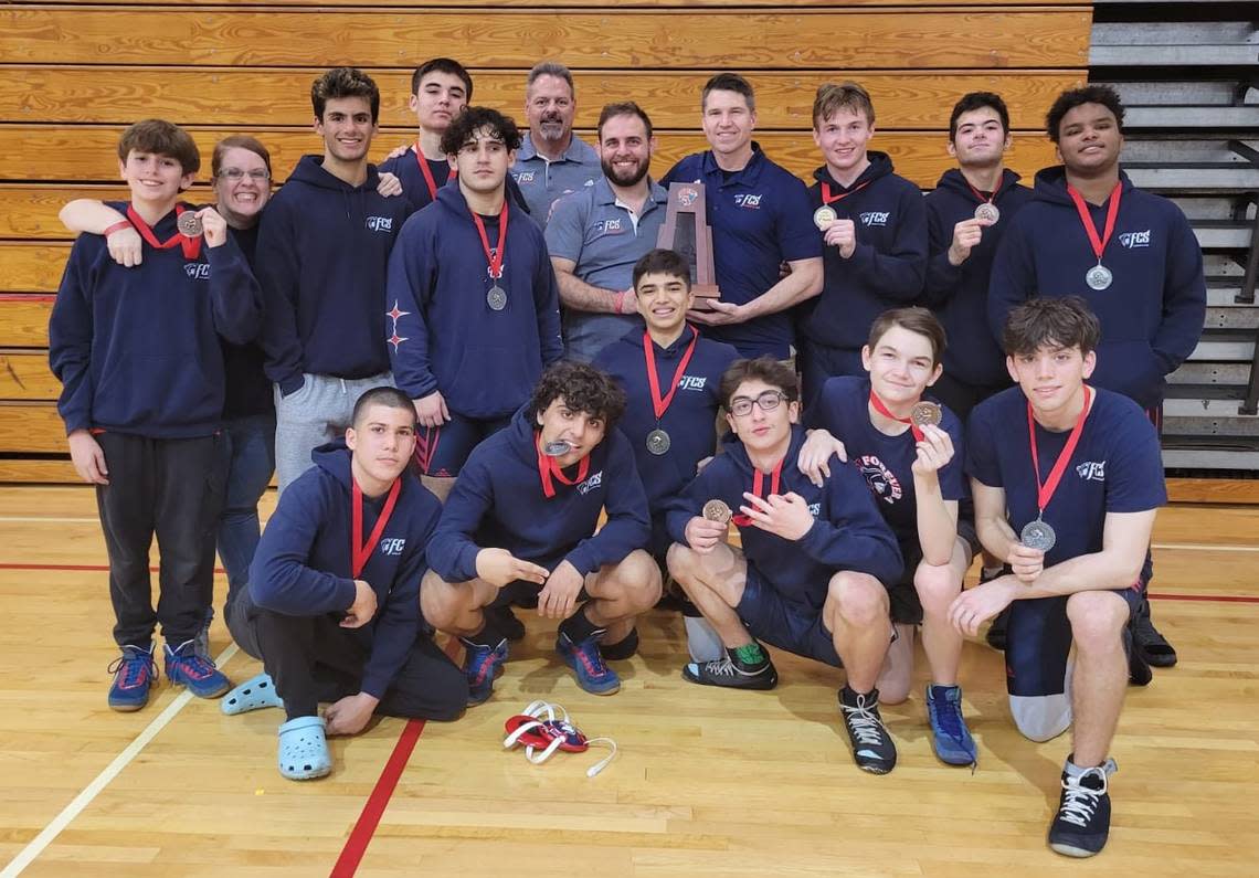 The Florida Christian School wrestling team placed second at the District 16-1A Tournament.