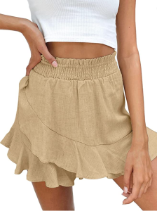 BNOOUIL Women's High Waisted Wrap Mini Skort