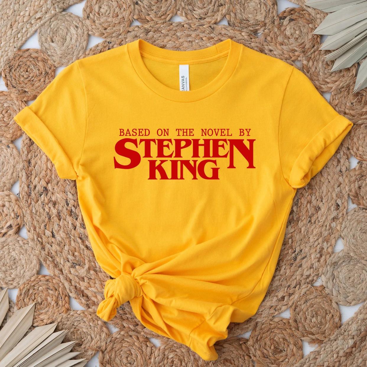 Based on the Novel By Stephen King Shirt By rebelpandastore, Gold