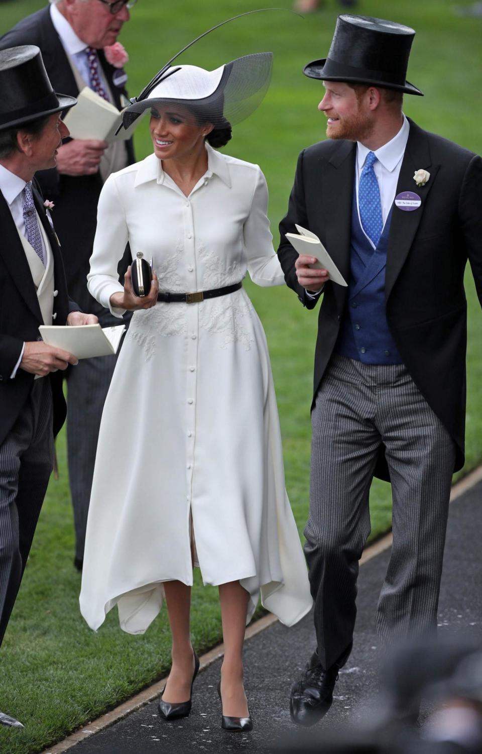 Meghan Markle wearing a white Givenchy dress (AFP/Getty Images)