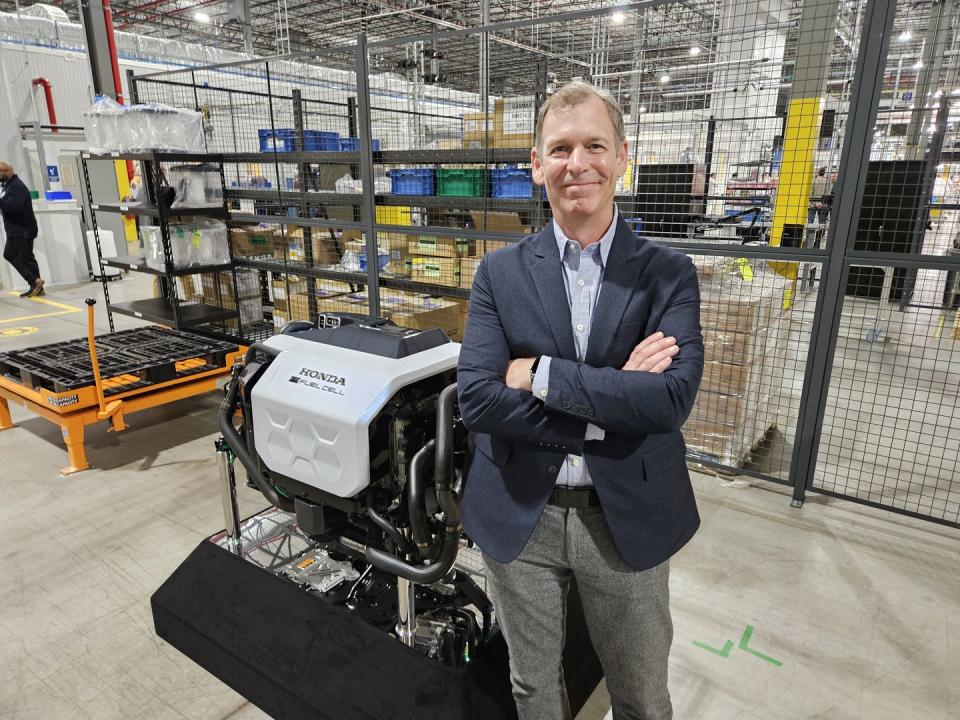 jay joseph standing in front of honda fuel cell module