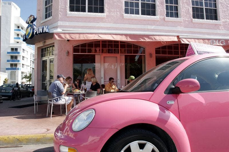 The restaurant Big Pink serves breakfast all day on South Beach in Miami. Underneath Miami's bawdy reputation, surprisingly, there's a rather kid-friendly side.