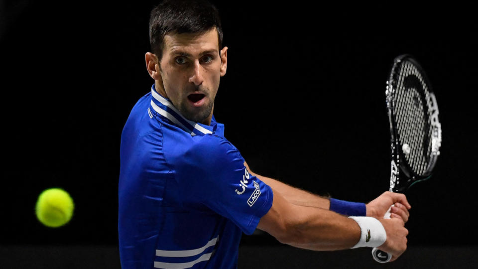 Novak Djokovic, pictured here in action at the Davis Cup in December.