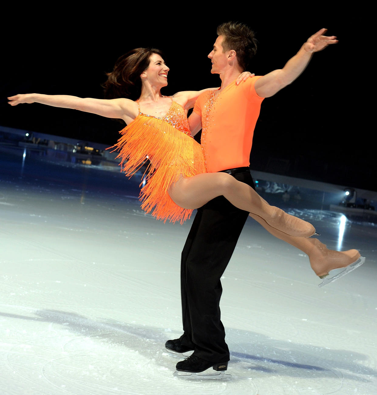 Gaynor Faye and  Matt Evers attend a photocall for Torvill & Dean's 'Dancing On Ice' tour 2010 at MEN Arena on April 22, 2010 in Manchester, England.  (Photo by Shirlaine Forrest/WireImage)