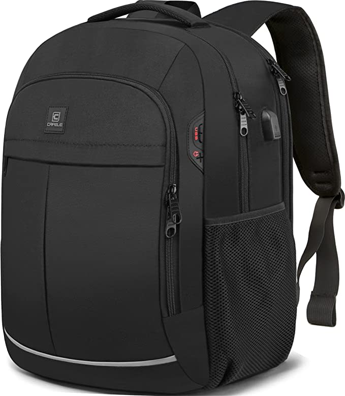 Black Cafele TSA Friendly Travel Laptop Backpack.
