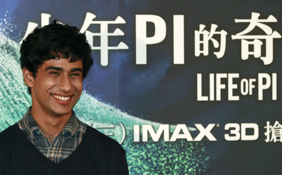 Lead actor from India Suraj Sharma poses for media during a press conference announcing his new film "Life of Pi," in Taipei, Taiwan, Wednesday, Nov. 7, 2012. "Life of Pi" is an upcoming 3D adventure film based on the 2001 novel of the same name by Yann Martel, staring Sharma and directed by veteran director Ang Lee. (AP Photo/Wally Santana)