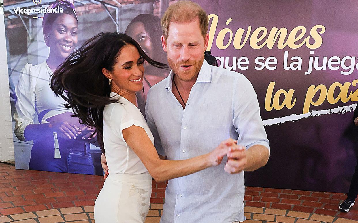 The Duke and Duchess of Sussex during their recent visit to Colombia