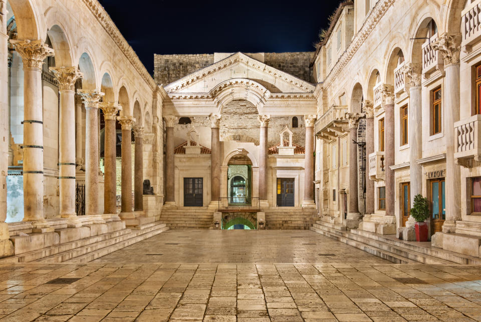 The ancient Roman Diocletian's Palace at night (Getty Images)