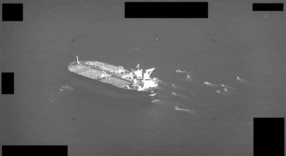 Iran Islamic Revolutionary Guard Corps fast-attack boats tanker Hormuz