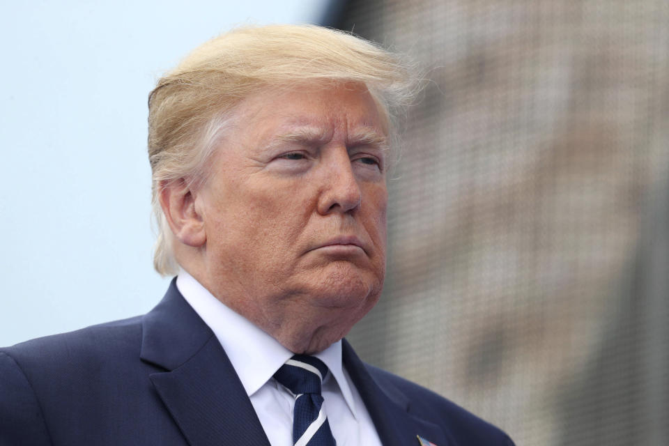 OCTOBER 6th 2020: President Trump has abruptly ordered his negotiators to halt talks for a proposed new economic stimulus package until "after he wins the 2020 presidential election." - File Photo by: zz/KGC-375/STAR MAX/IPx 2019 6/5/19 President of The United States Donald Trump joined dignitaries and military veterans in Portsmouth, England to commemorate the 75th Anniversary of the D-Day Invasion in June of 1944 during World War II. (Portsmouth, England, UK)