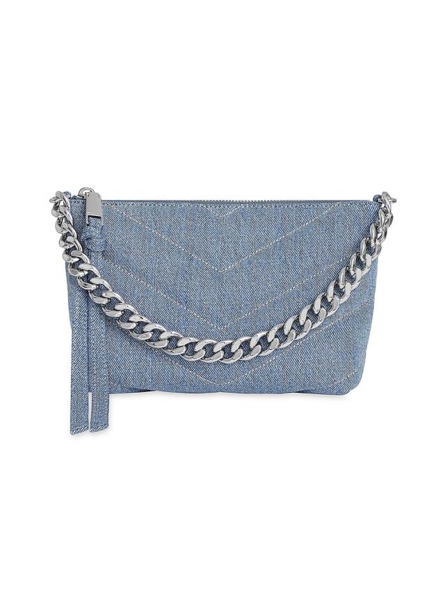 MKP Women Small Shoulder Bags Quilted Crossbody Distressed Jean Denim Purse  Evening Bag Clutch Handbag with Chain Strap