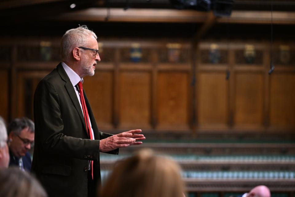 Mr Corbyn said his removal from Labour’s parliamentary group was ‘completely wrong’ (UK Parliament) (PA Media)