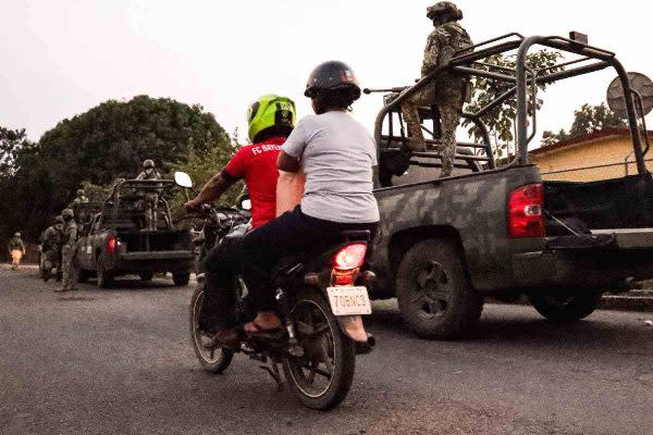 Operativo de seguridad por la violencia en Chiapas.