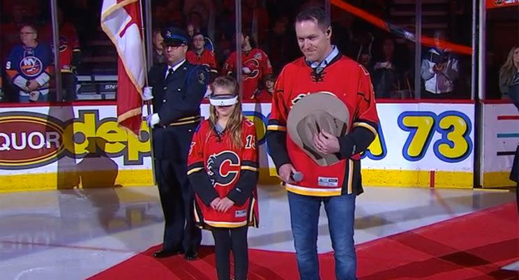 11-year-old Flames fan Olivia Lettich (NHL.com)