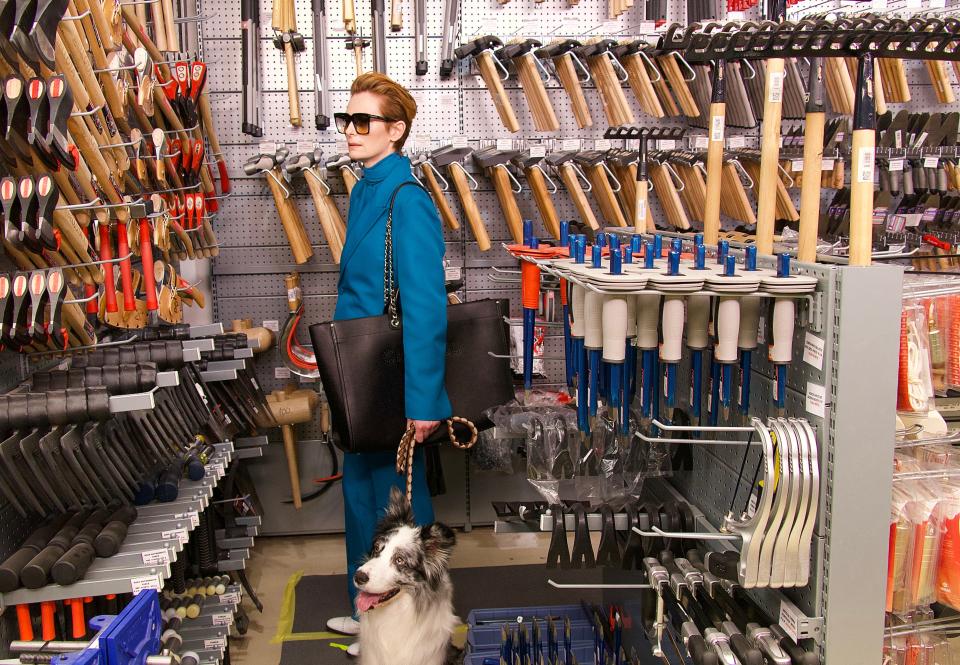 Tilda Swinton stars as a woman who goes shopping for an ax with her ex's dog in the Pedro Almodóvar short film "The Human Voice."