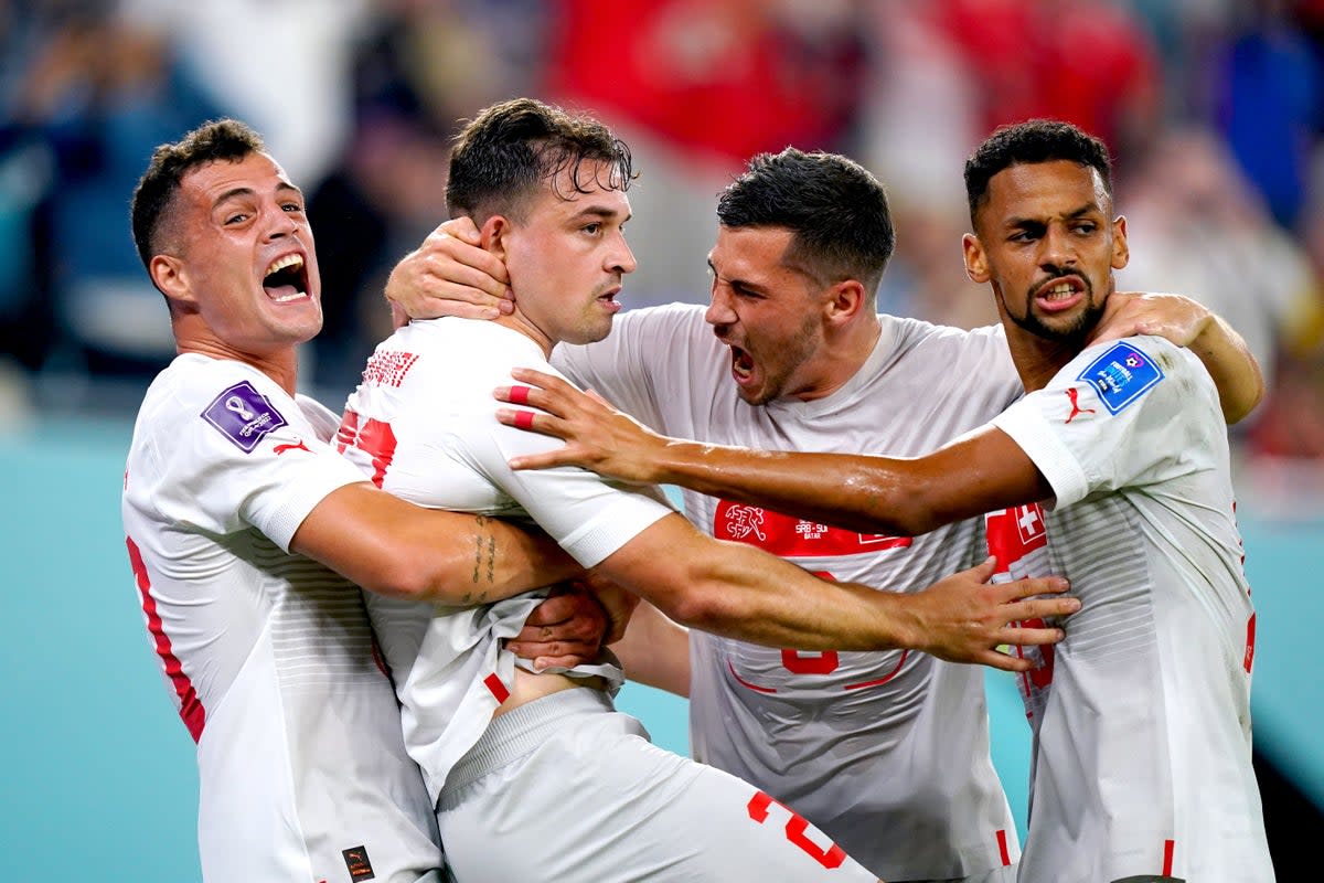 Switzerland booked their place in the last 16 with a 3-2 win over Serbia (Mike Egerton/PA) (PA Wire)