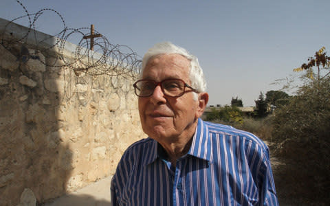 Theodore Friedgut, a retired Canadian-Israeli professor, has lived on the site for more than 50 years and will lose his home if development goes ahead - Credit: Quique Kierszenbaum