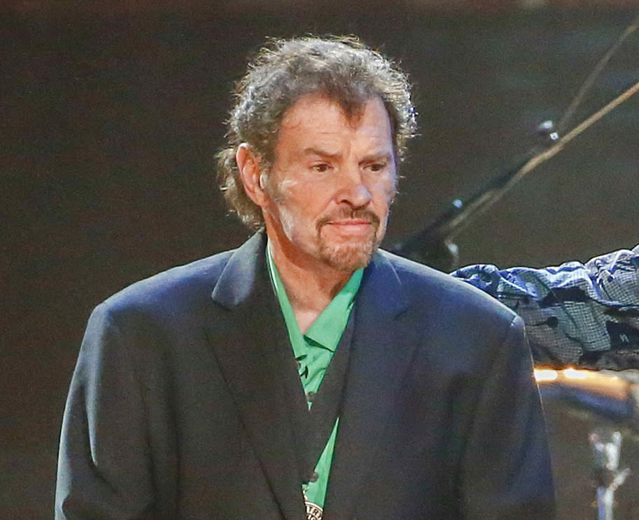 FILE - Guitarist and fiddle player Jeff Cook from the band Alabama appears on stage at the concert "Sing me Back Home: The Music of Merle Haggard" in Nashville, Tenn., on April 6, 2017. Cook died Nov. 7, 2022 at his home in Destin, Fla. He was 73. (Photo by Al Wagner/Invision/AP, File)